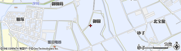 愛知県田原市大草町御園周辺の地図