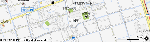 岡山県倉敷市下庄周辺の地図