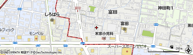 岡山県岡山市北区富田8周辺の地図