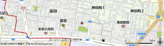 岡山県岡山市北区富田83周辺の地図