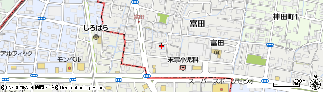 岡山県岡山市北区富田9周辺の地図