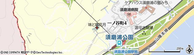 兵庫県神戸市須磨区西須磨（鉄拐）周辺の地図