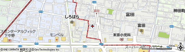 岡山県岡山市北区富田24周辺の地図