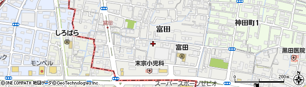 岡山県岡山市北区富田52周辺の地図