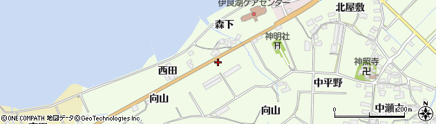 愛知県田原市石神町向山86周辺の地図