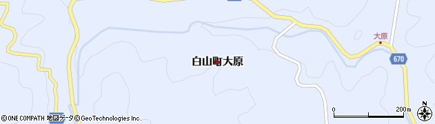 三重県津市白山町大原周辺の地図