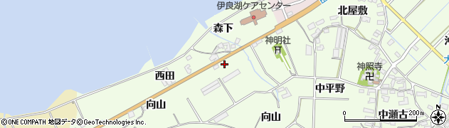 愛知県田原市石神町向山84周辺の地図