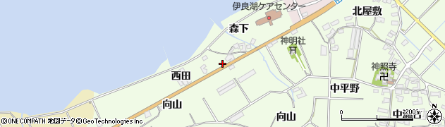 愛知県田原市石神町西田周辺の地図