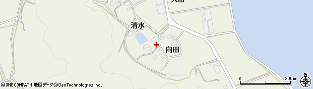 愛知県田原市芦町清水周辺の地図