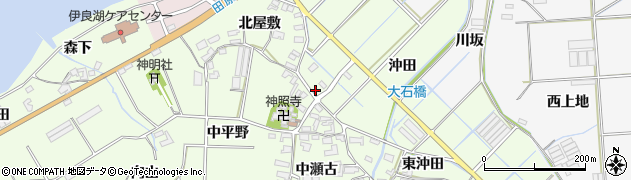 愛知県田原市石神町西沖田150周辺の地図