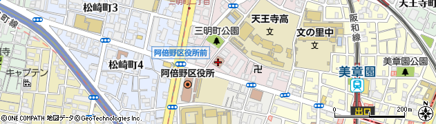 阿倍野税務署周辺の地図