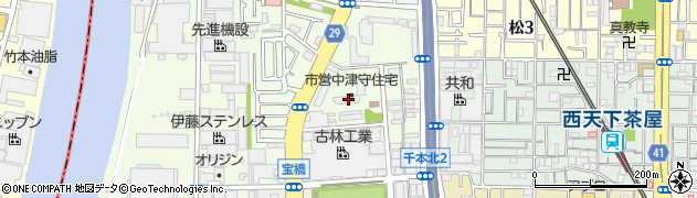 中津守住宅周辺の地図