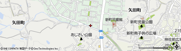 奈良県大和郡山市矢田山町48周辺の地図