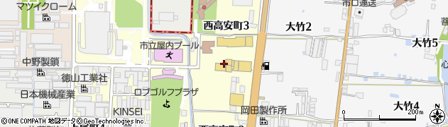 大阪府八尾市西高安町周辺の地図