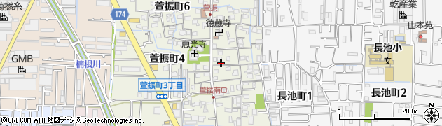 大阪府八尾市萱振町5丁目120周辺の地図
