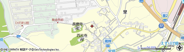 三重県名張市蔵持町里周辺の地図