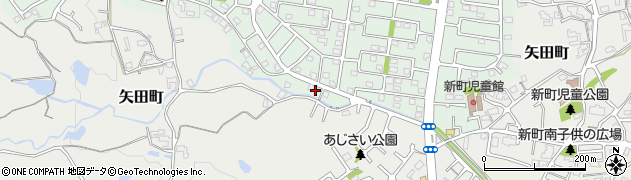 奈良県大和郡山市矢田山町72周辺の地図