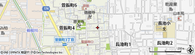 大阪府八尾市萱振町5丁目115周辺の地図