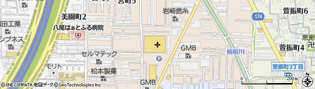 ホームセンターコーナン八尾楠根店周辺の地図