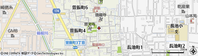 大阪府八尾市萱振町5丁目125周辺の地図