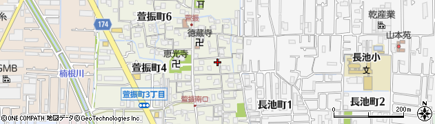 大阪府八尾市萱振町5丁目116周辺の地図