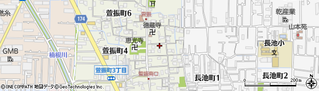 大阪府八尾市萱振町5丁目118周辺の地図