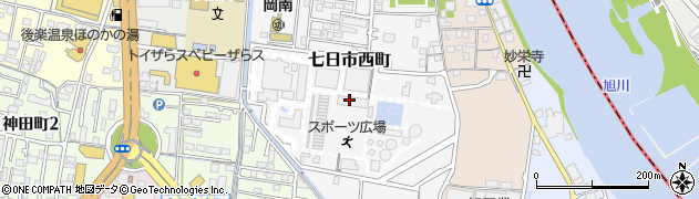 岡山県岡山市北区七日市西町周辺の地図