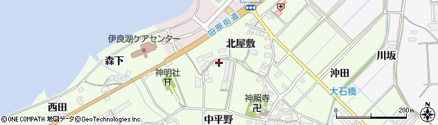 愛知県田原市石神町中平野10周辺の地図