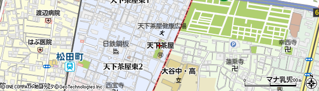 天下茶屋東公園周辺の地図