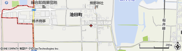 奈良県奈良市池田町155周辺の地図