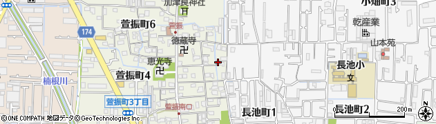 大阪府八尾市萱振町5丁目102周辺の地図