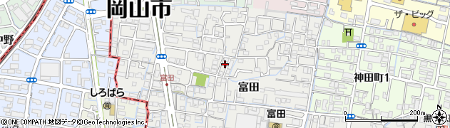 岡山県岡山市北区富田322周辺の地図