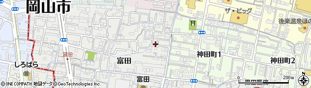 岡山県岡山市北区富田274周辺の地図