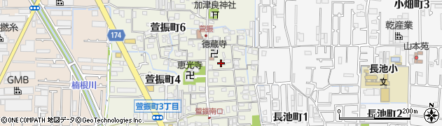 大阪府八尾市萱振町5丁目67周辺の地図