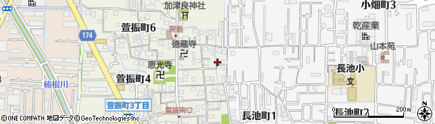 大阪府八尾市萱振町5丁目87周辺の地図