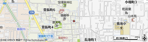 大阪府八尾市萱振町5丁目85周辺の地図