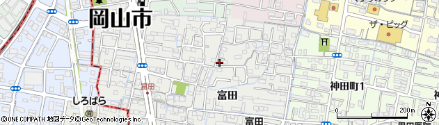 岡山県岡山市北区富田323周辺の地図