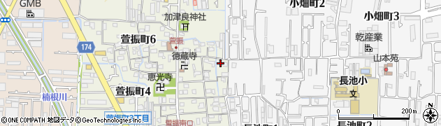 大阪府八尾市萱振町5丁目95周辺の地図