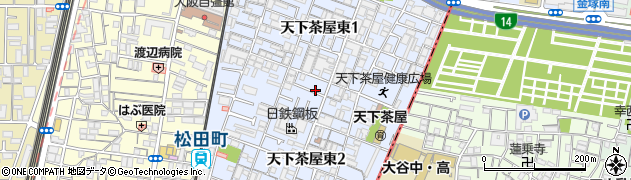 大阪府大阪市西成区天下茶屋東周辺の地図