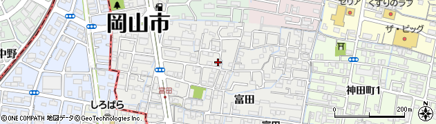 岡山県岡山市北区富田352周辺の地図