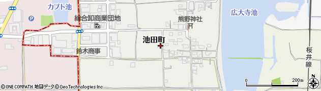 奈良県奈良市池田町周辺の地図