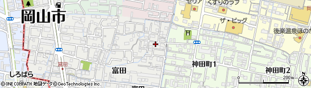 岡山県岡山市北区富田277周辺の地図