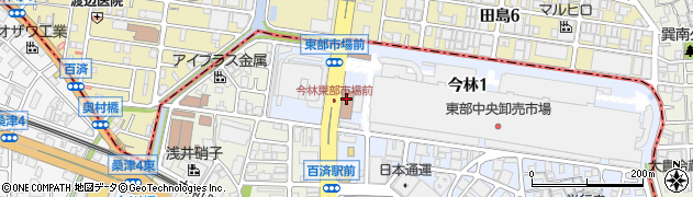 東果大阪株式会社　蔬菜部周辺の地図