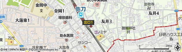 串かつ 川原田 弥刀駅前店周辺の地図