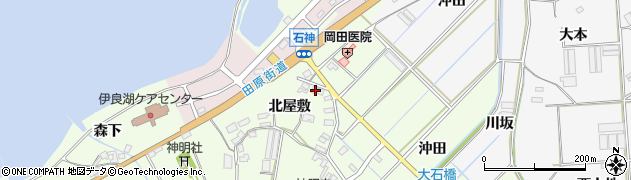 愛知県田原市石神町北屋敷50周辺の地図