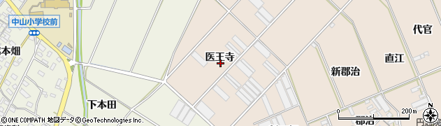 愛知県田原市福江町医王寺周辺の地図