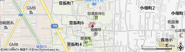 萱振周辺の地図