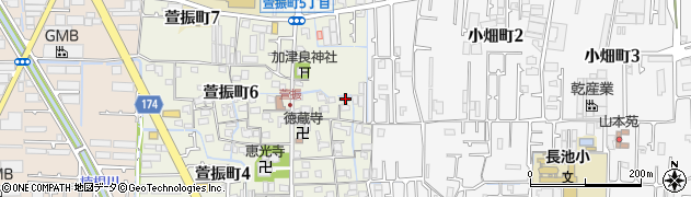大阪府八尾市萱振町5丁目45周辺の地図