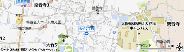 大阪府八尾市楽音寺6丁目131周辺の地図