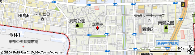 定願寺周辺の地図